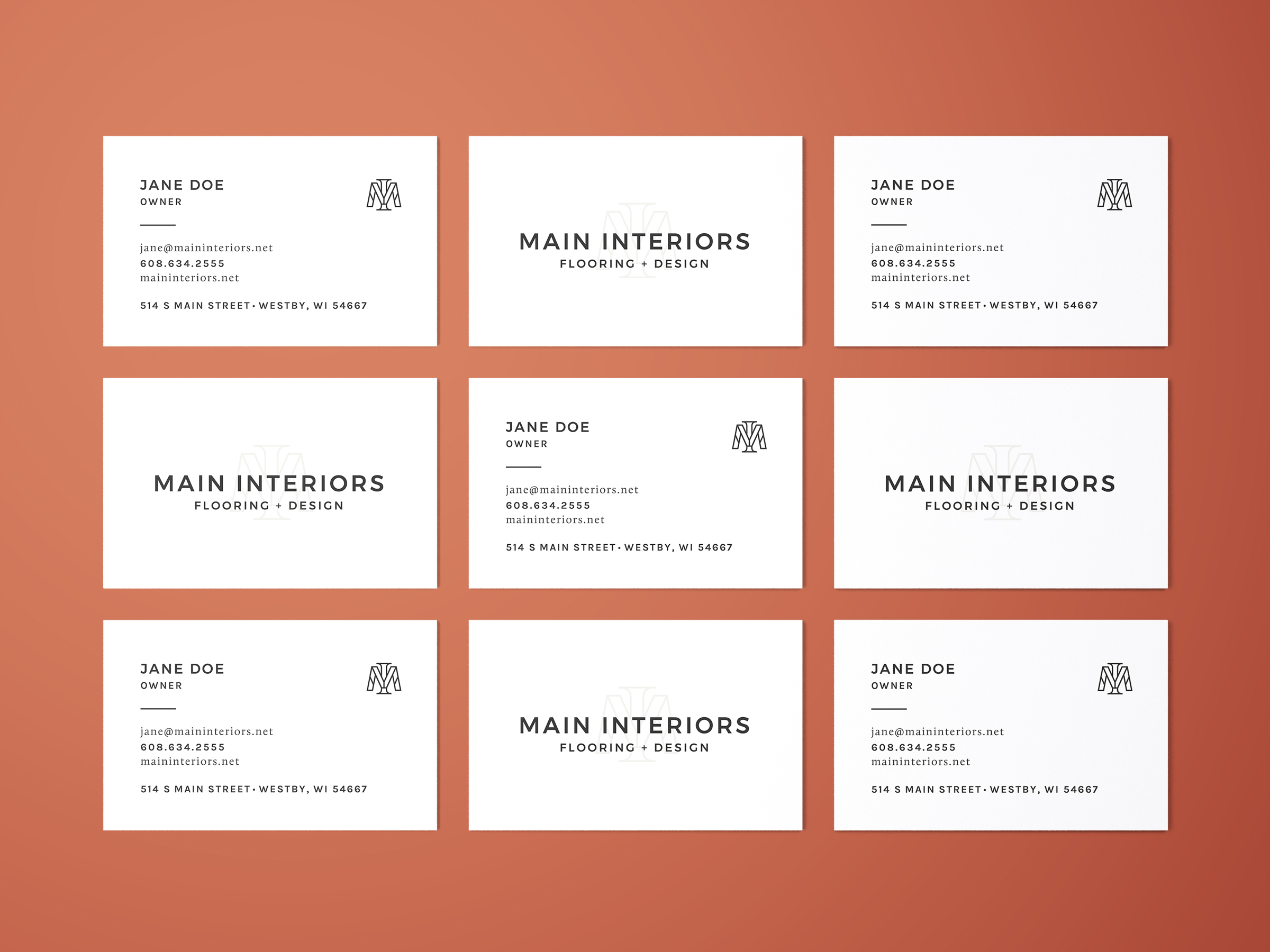 MI Business Cards - Main Interiors