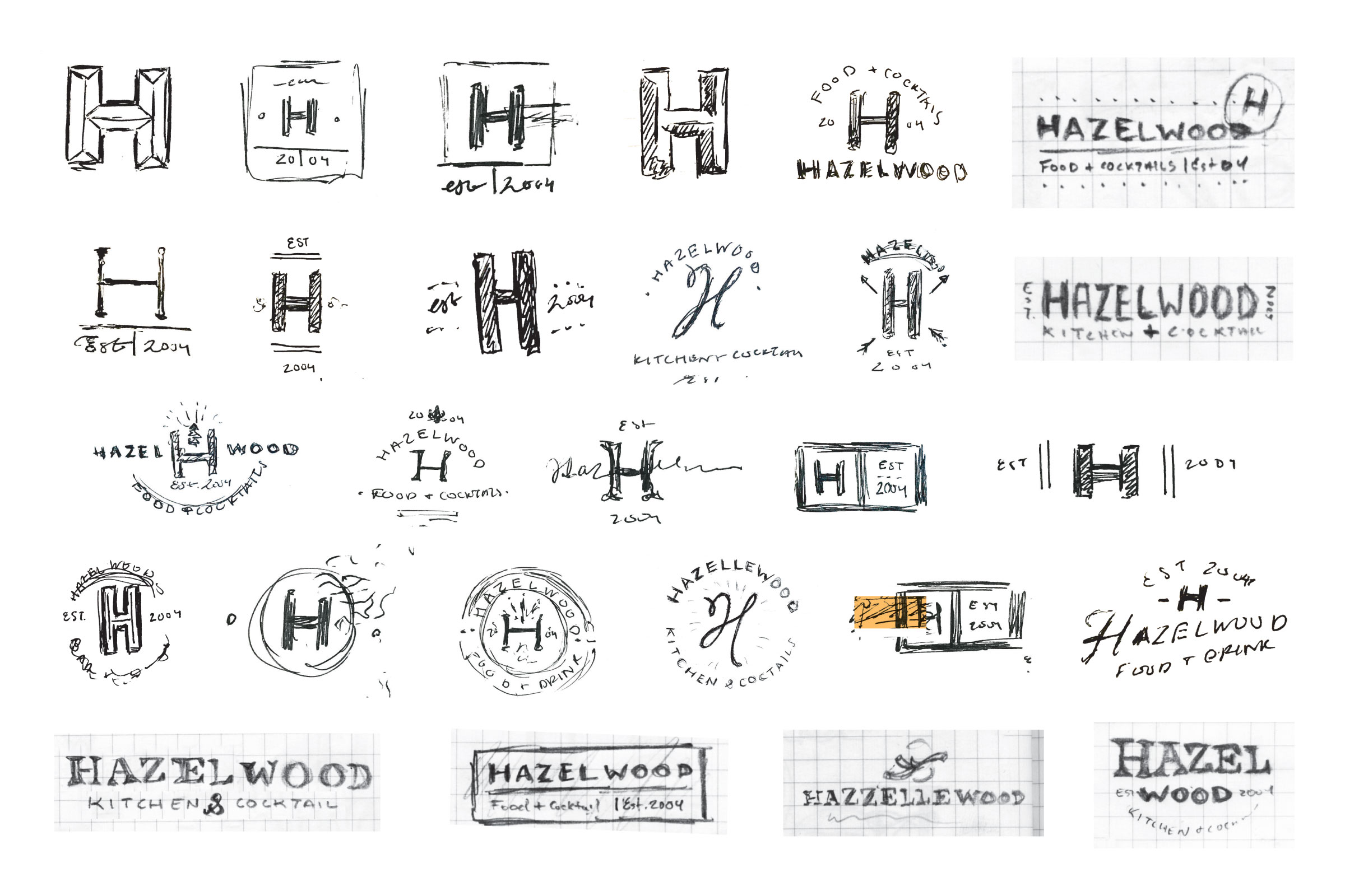 Hazelwood-Logo-Sketches